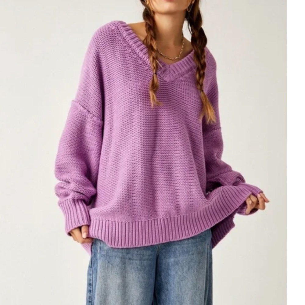 Free People Alli V-Neck Sweater